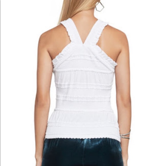 Bcbg WHITE Women's Tops Elinor Striped Halter Top - Picture 4 of 5